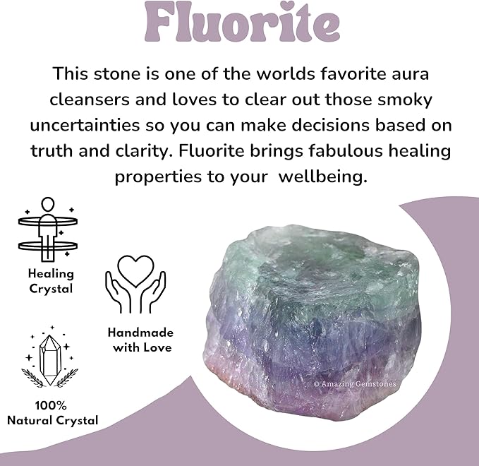 Fluorite – The Clarity Stones (UV Reactive Raw Crystals)